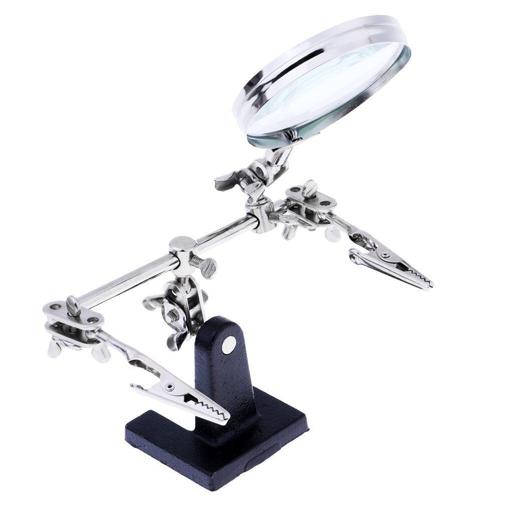 Helping 3RD Hand Magnifier Soldering Stand Clamp Holder Alligator Clip Tool