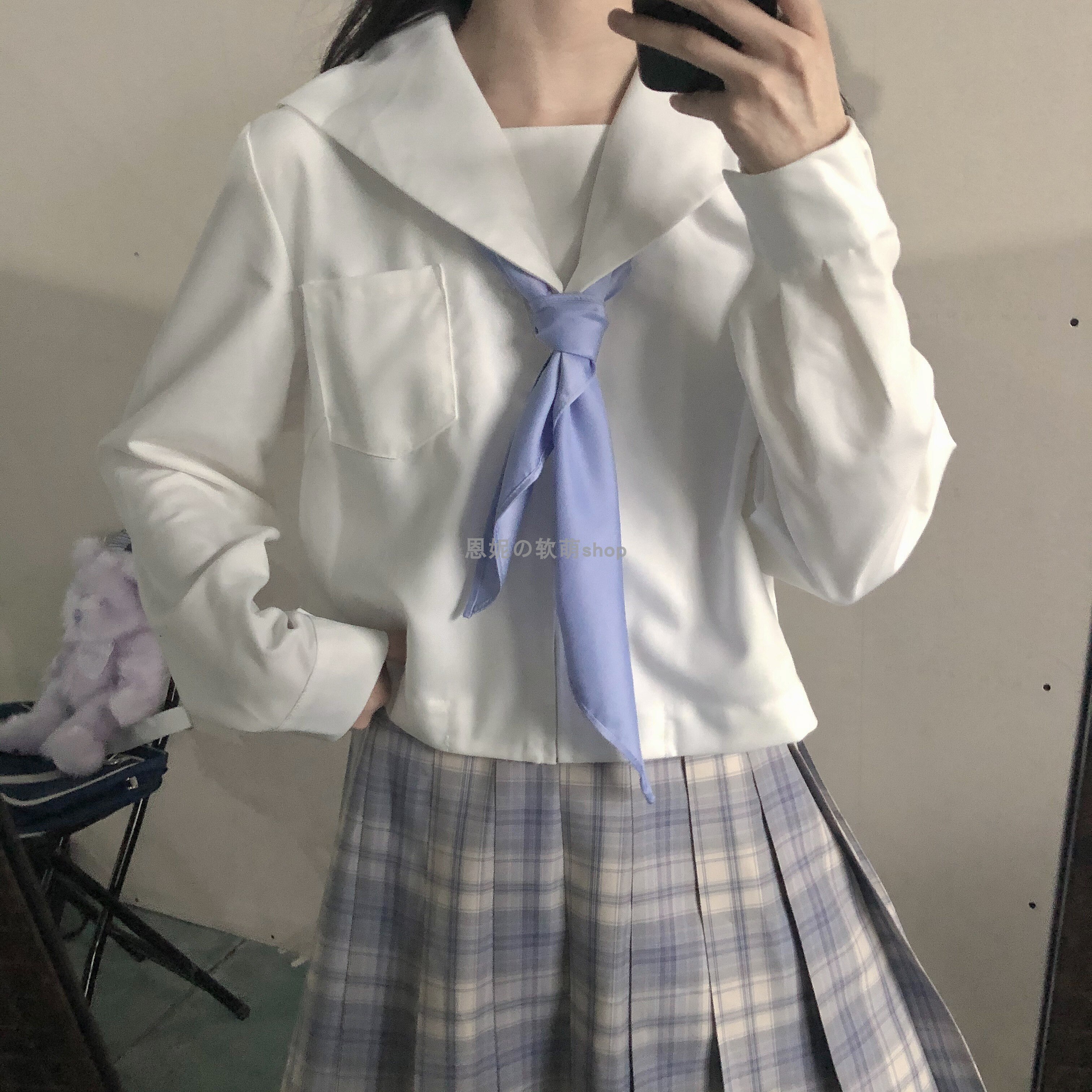 Daily Collocation Single Product Triangle Scarf Japanese Cute Preppy Uniform JK Sailor Suit Neckerchief Girl Big Bow Tie Student