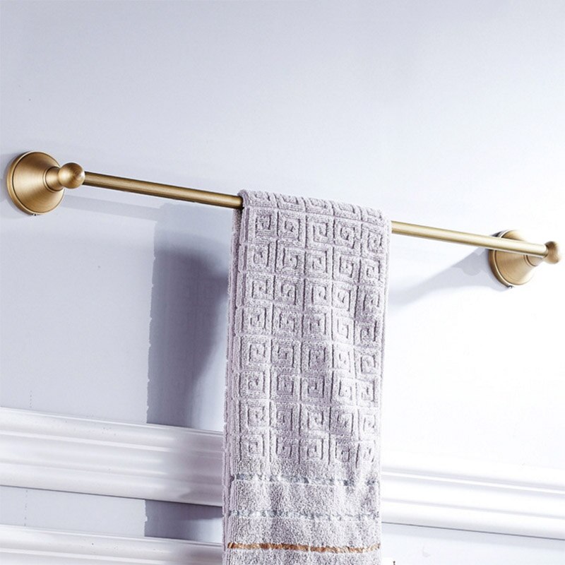 Zwarte Handdoek Bar Goud Chrome Antieke Witte Handdoek Houders Brons Messing Hand Hanger Keuken Bathroon Enkele Handdoek Rail Houder Rack: Bronze