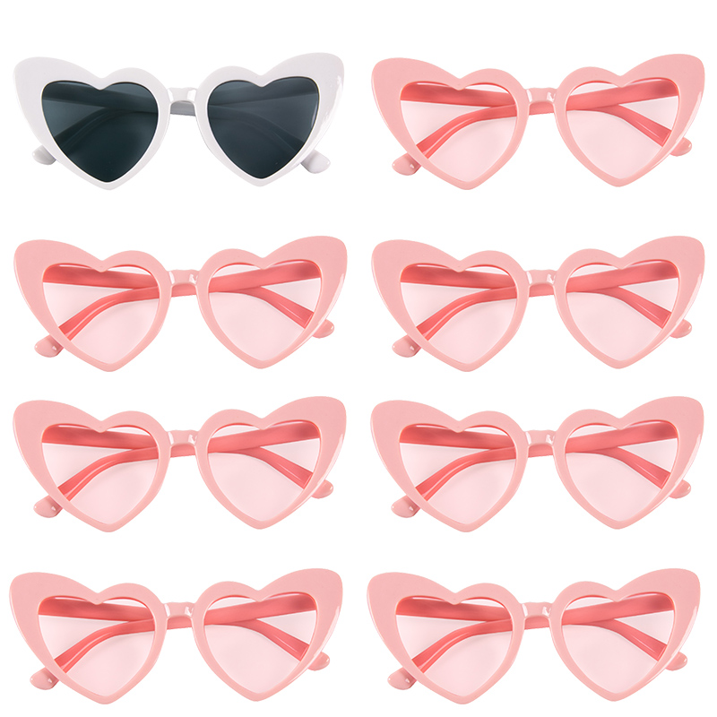 Gafas de sol de noche de gallina, gafas de sol de amor para despedida de soltera, de dama de honor, gafas con forma de corazón verde aguacate, suministros de boda para despedida de soltera: Caqui oscuro