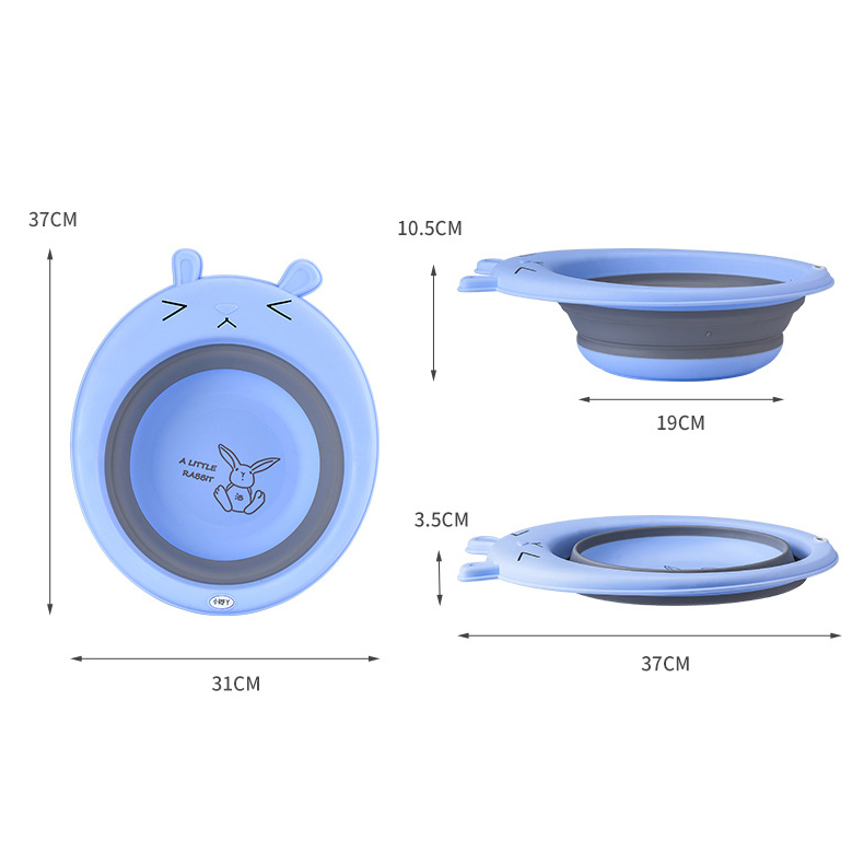Pasgeboren Baby Opvouwbare Wastafel Cartoon Stijl Baby Kinderen Multifunctionele Wassen Gezicht Voeten Folding Wastafel Veilig Baby Product Ddj
