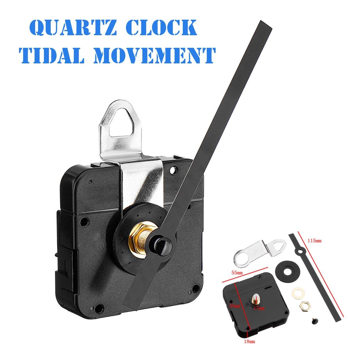 Mouvement D'horloge à Quartz Avec Mécanisme Marée - 115 Mm Aiguilles Noires | Alimentation 1,5V | Pour DIY Et Réparation Horloge - 8