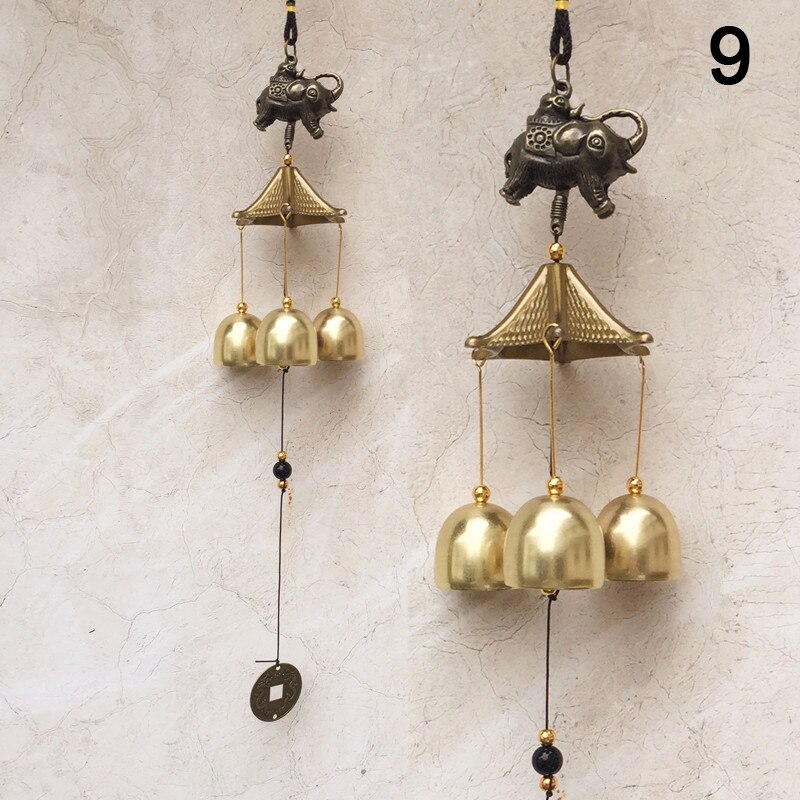 1Pcs Antique Wind Chime Copper Yard Garden Outdoor Living Decoration Metal Wind Chimes Outdoor Chinese Oriental Lucky Metal: A9