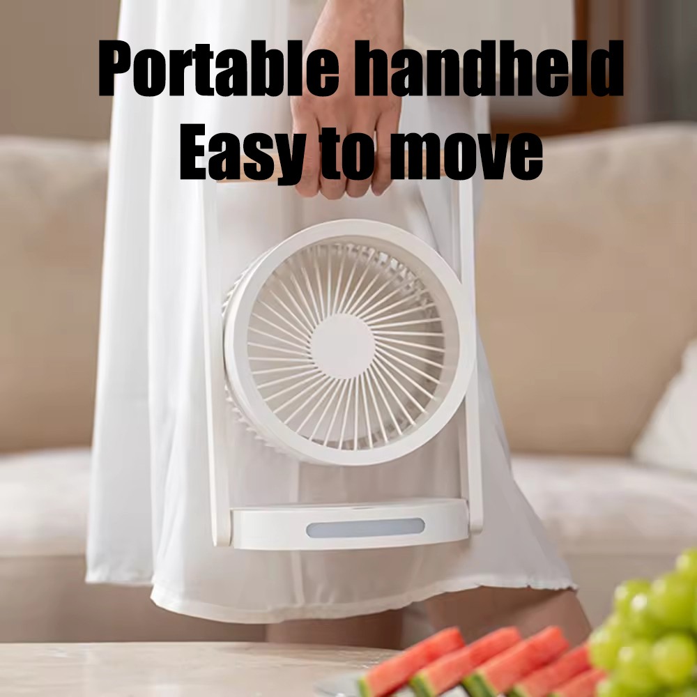 Draagbare Draagbare Ventilator Slaapkamer Verlichting Grote Windenergie Ventilator Usb Thuis Desktop Kleine Tafel Ventilator Elektrische Ventilator