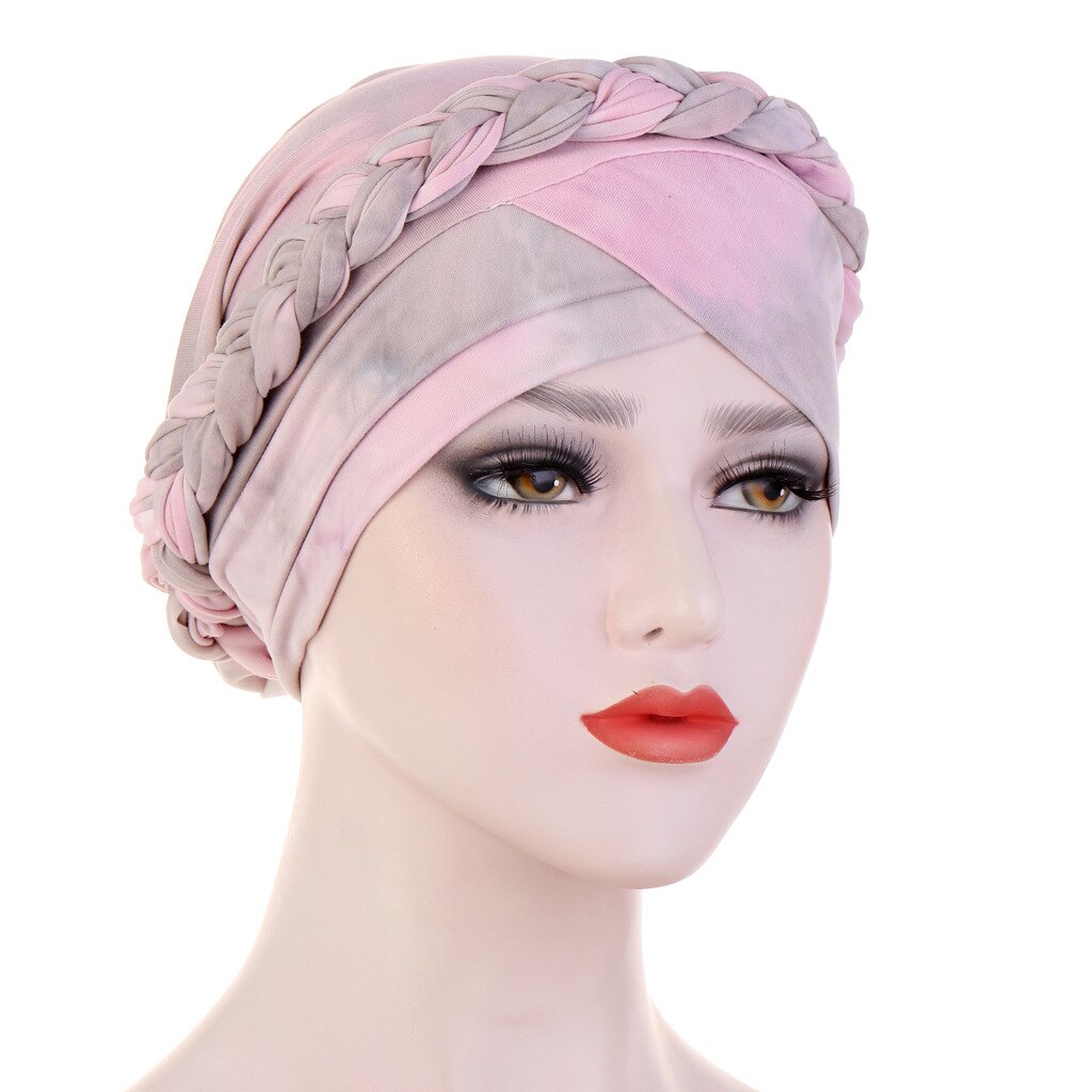 Muslim Braids Stretch Turba Hair Hats Beanie Bandanas Scarf Head Wrap Headwear for Women Head Wraps Muslim Hijab: 4