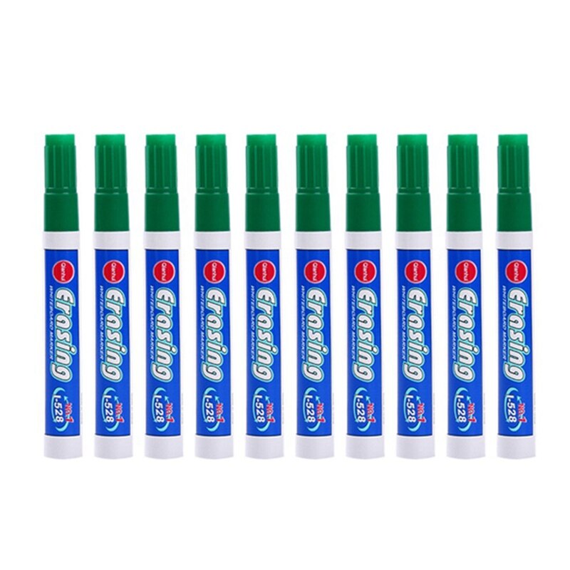 10 Stks/partij Kleurrijke Whiteboard Pen Zwart Wit Rood Board Markers Schoolbenodigdheden Kinderen Tekening Pen Voor Kleding Graffiti: Green