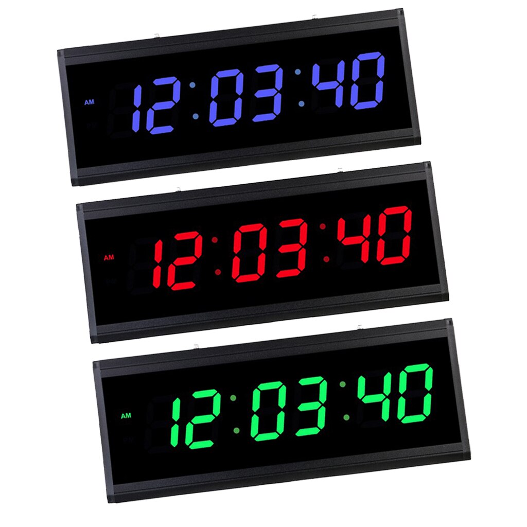 Reloj Digital de pared para el hogar, dispositivo enchufable con pantalla LED grande, para oficina, sala de estar, Hotel, iglesia, escuela, salón, enchufe estadounidense
