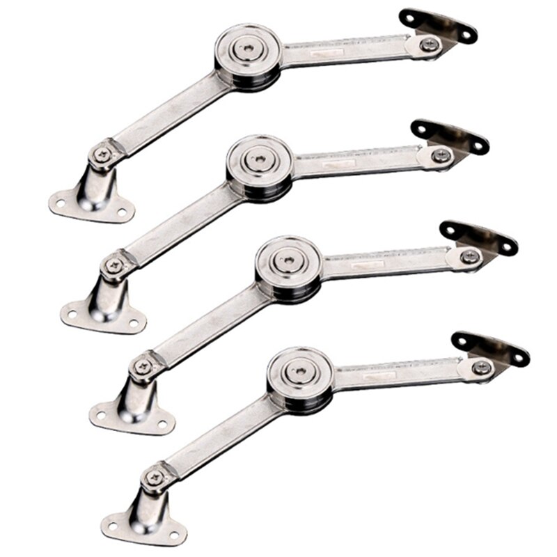 4Pcs Hydraulic Randomly Stop Hinges Kitchen Cabinet Door Support Rod Adjustable Hinge Furniture Wardrobe Lift Up Flap Stay Hardw: Default Title