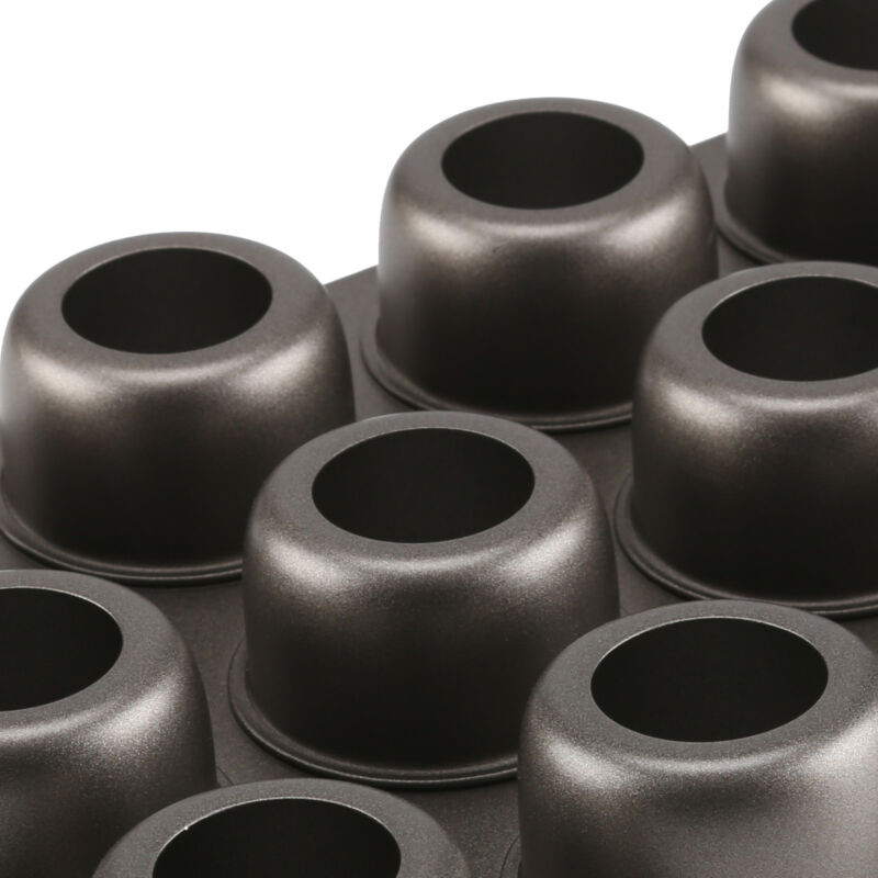 12 mini bakvormen voor cheesecakes, cupcakes, bakvorm met antiaanbaklaag, bakvorm van koolstofstaal, bakgerei en accessoires