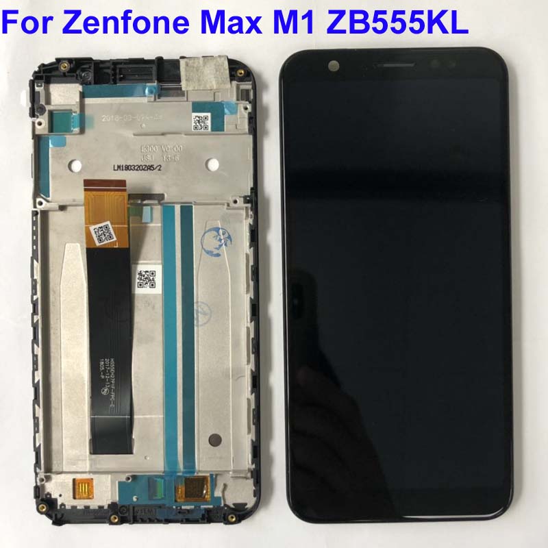 5.5 ''Voor Asus Zenfone Max M1 ZB555KL Lcd Display Panel Touch Screen Digitizer Glas Sensor Vergadering Vervangende Onderdelen + frame