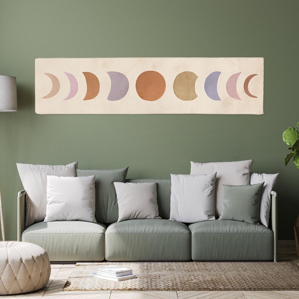 Abstract Art Moon Phase Tapestry Cute Moon Tapestry Wall Hanging for Bedroom Living Room Decor