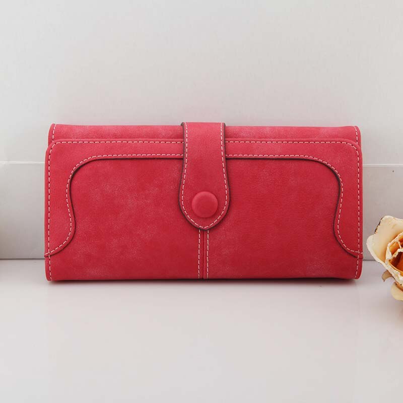 Wallet Women Purse Women Wallets Card Holder Female Long Wallet Women's Coin Purse Card Holder Lady Clutch Purse High Capacity: Upgraded red