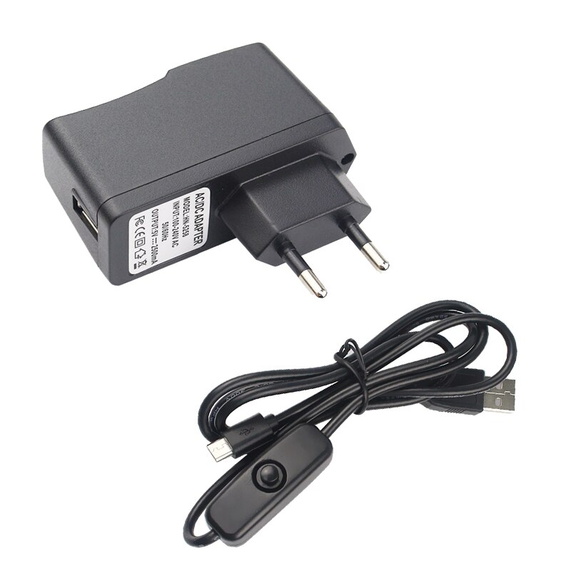 5 V 2.5A Raspberry Pi 3 Voeding AC Adapter Micro USB Kabel met AAN/UIT Schakelaar Oplader voor Raspberry Pi 3 Model B + Plus