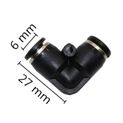 6mm Tee, Elbow, Straight Hose connector Pneumatic Pipe Slip-lock Quick connector mist cooling Pipe joint adapter 5 Pcs: Elbow joint