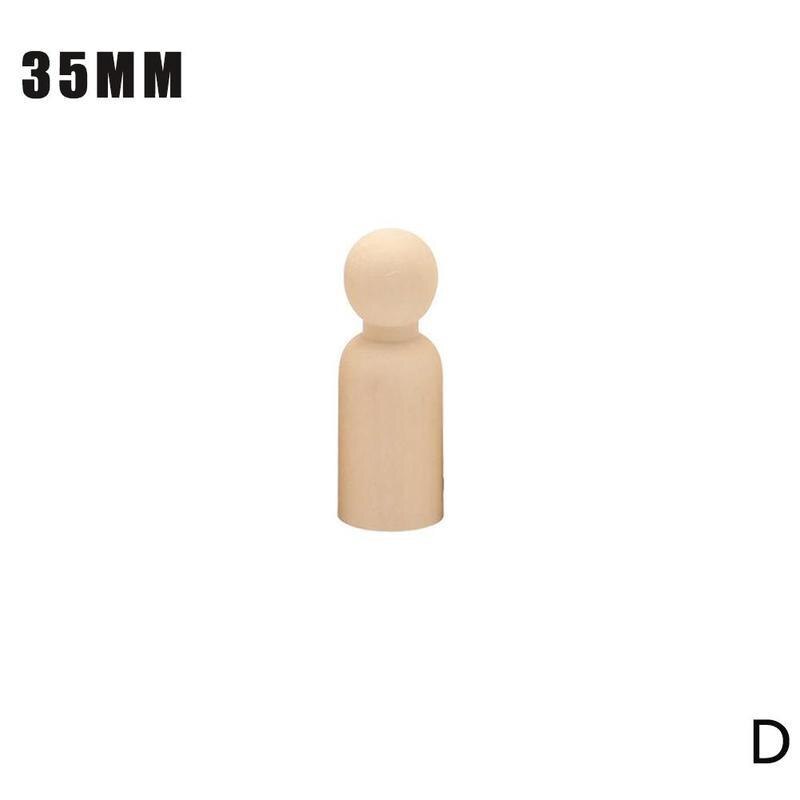 1 Uds. De muñecos de madera sin pintar, muñecos de Madera hechos a mano para hombres y mujeres, figuras artesanales, Graffiti de Color pequeño, juguete de madera W7Q5: D