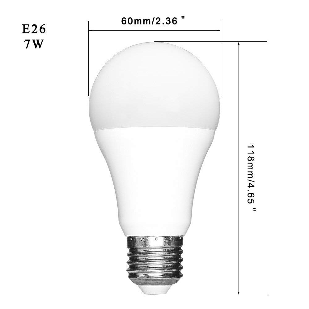 Yellow LED Bug Light Bulb 7W 60W Light Bulb Equivalent Dusk to Dawn Smart Sensor LED Bulb 7W E26 Yellow LED 2000k Automatic