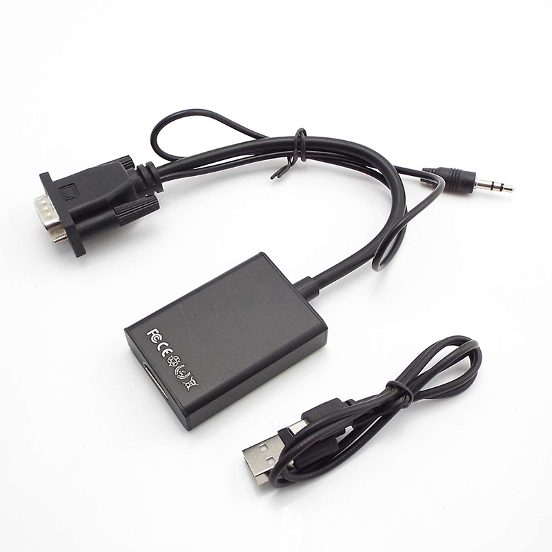 1080P Full Hd Vga Naar Hdmi-Compatibel Converter Kabel Audio-uitgang Vga Adapter Voor Pc Laptop Naar Hdtv projector