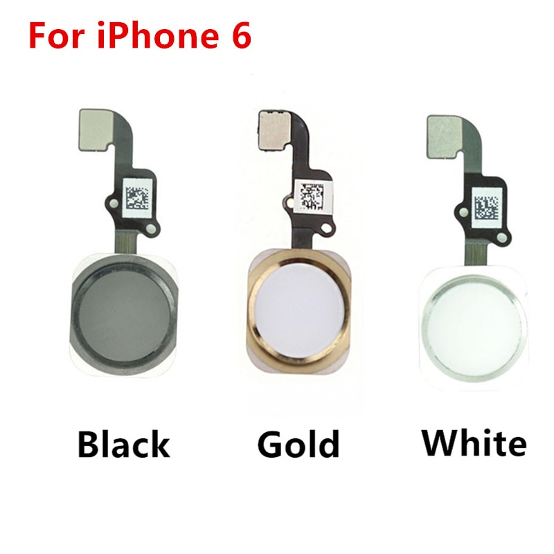 For iPhone 6 Home Button with Flex Cable for iPhone 6 4.7"/ 6plus 5.5" Complete Assembly Spare Part Replacement Black/White/Gold