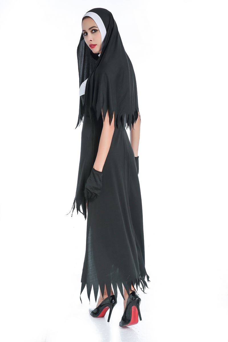 Kvinders plus size frygtelige nonnekostume