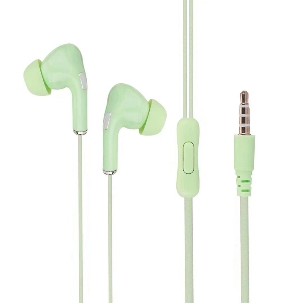 High Definition Bedrade Oortelefoon 3.5Mm In-Ear Bediening Draagbare Sport Bedrade Headset Met Microfoon Bedrade Koptelefoon Voor Mobiele Telefoons: YELLOW