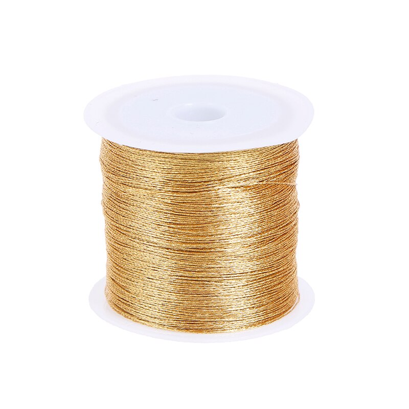 1Roll Gold/Silver 100m Durable Overlocking Sewing Machine Threads Polyester Cross Stitch Strong Threads for Sewing Supplies: a