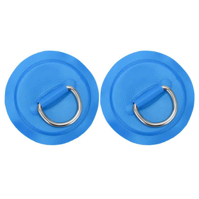 Boat Kayak D Ring Pad Patch PVC Inflatable Boat Raft Dinghy Canoe Surfboard Kayak Tie Down Fitting Surf Board Paddle Patch: Blue