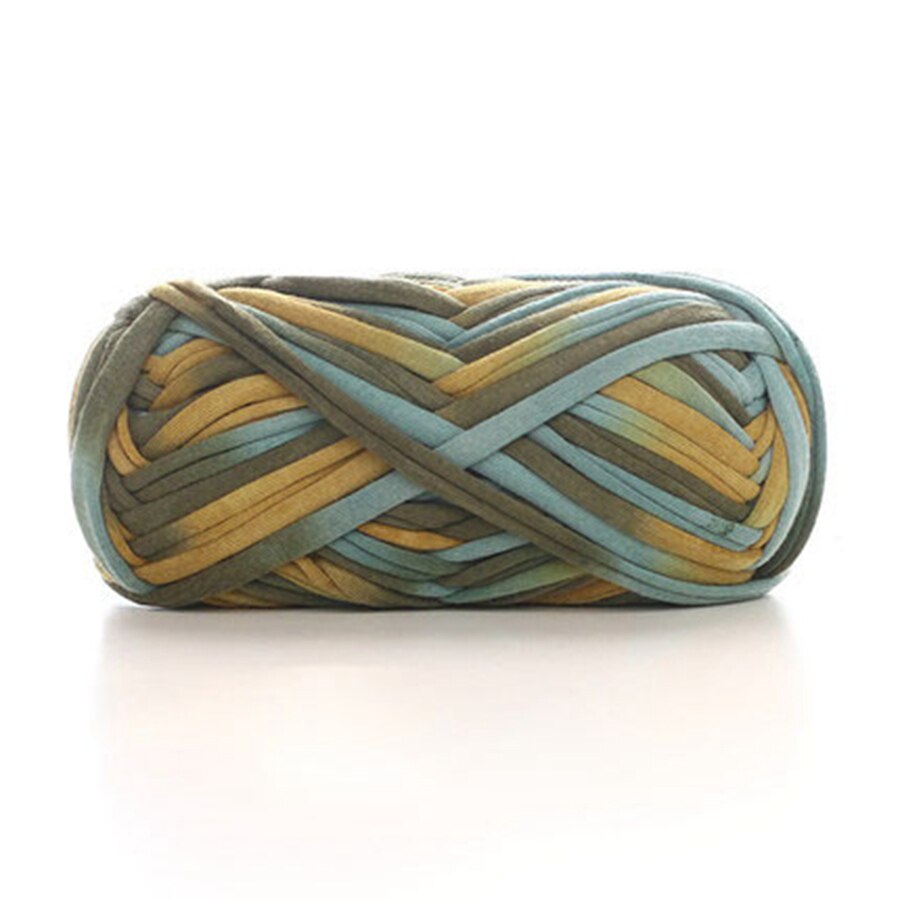 Virkgarn färgglad tyglinje mattstickningsgarn 100g/ st mjukvävd mattremsa påsar hemgarn för att sy babykuddar: 43