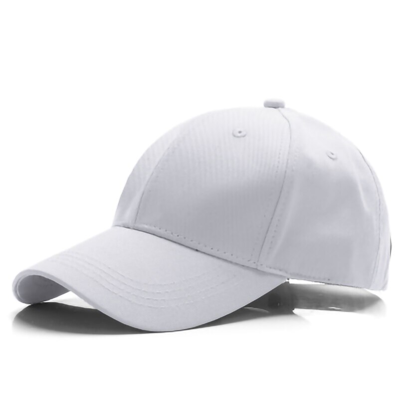 Unisex bomuld ensfarvet baseballkasket damer sommer travelall-match solhat herre udendørs sport / bjergbestigning: Hvid