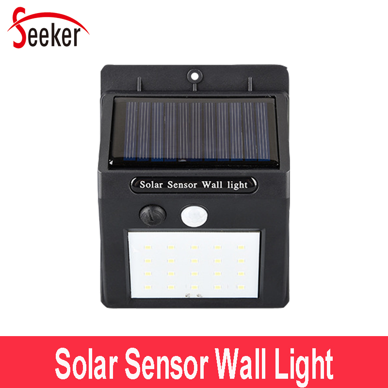 LED Solar Sensor Wall Light Human Body Induction Light 20pcs LED lights Solar Light Outdoor Indoor Solar Lamp