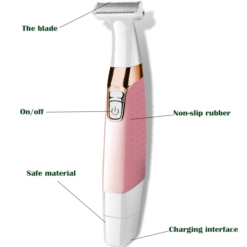 Kemei 4 In 1 Oplaadbare Lady Elektrische Epilator Vrouwen Scheerapparaat Wenkbrauw Trimmer