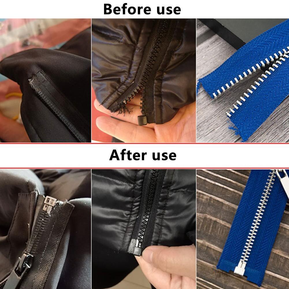 10 Set Metal Zipper Head Sliders Retainer Insertion Pin Zipper Top Stop Accessories Plug Zipper Repair Kit For Coat Home DIY