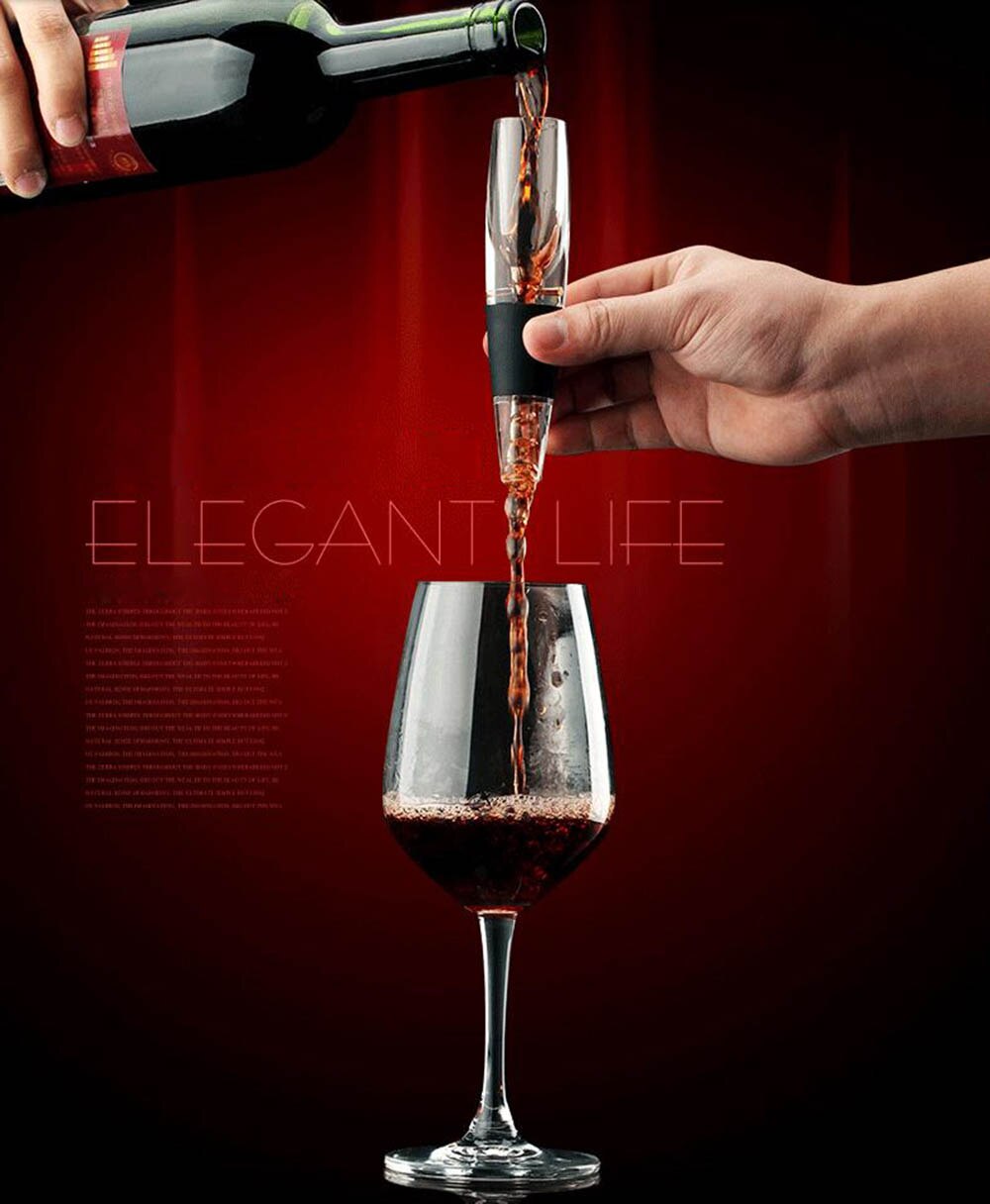 Mini Portable Magic Wijn Decanter Beluchter Essentiële Apparatuur Wijn Snel Beluchter Wijn Hopper Filter Set En Geschenkdoos KC1281M