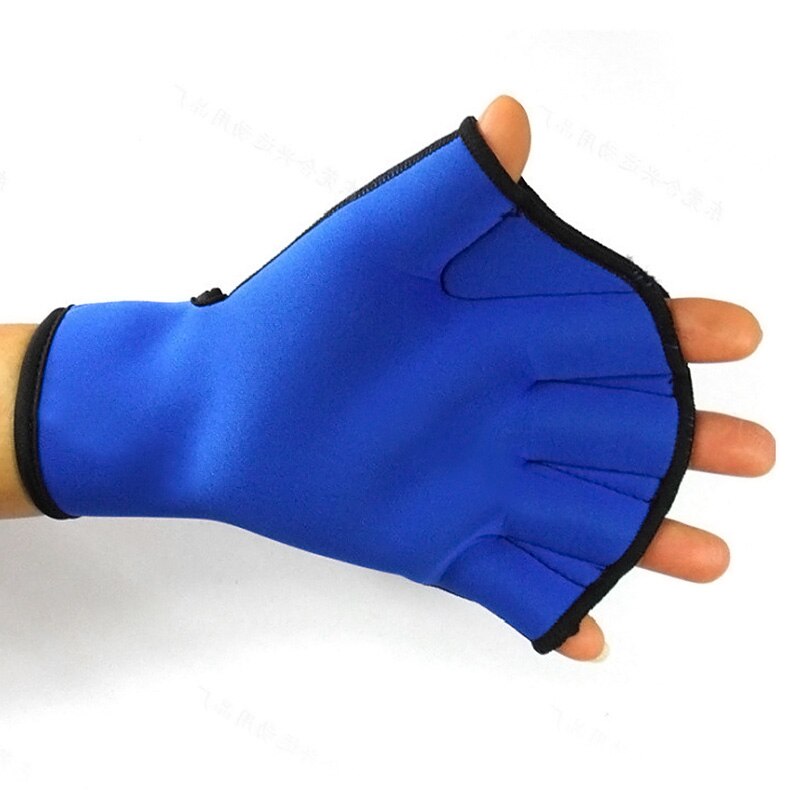 1 Pair Swimming Gloves Aquatic Fitness Water Resistance Aqua Fit Paddle Training Fingerless Gloves Diving Equipment