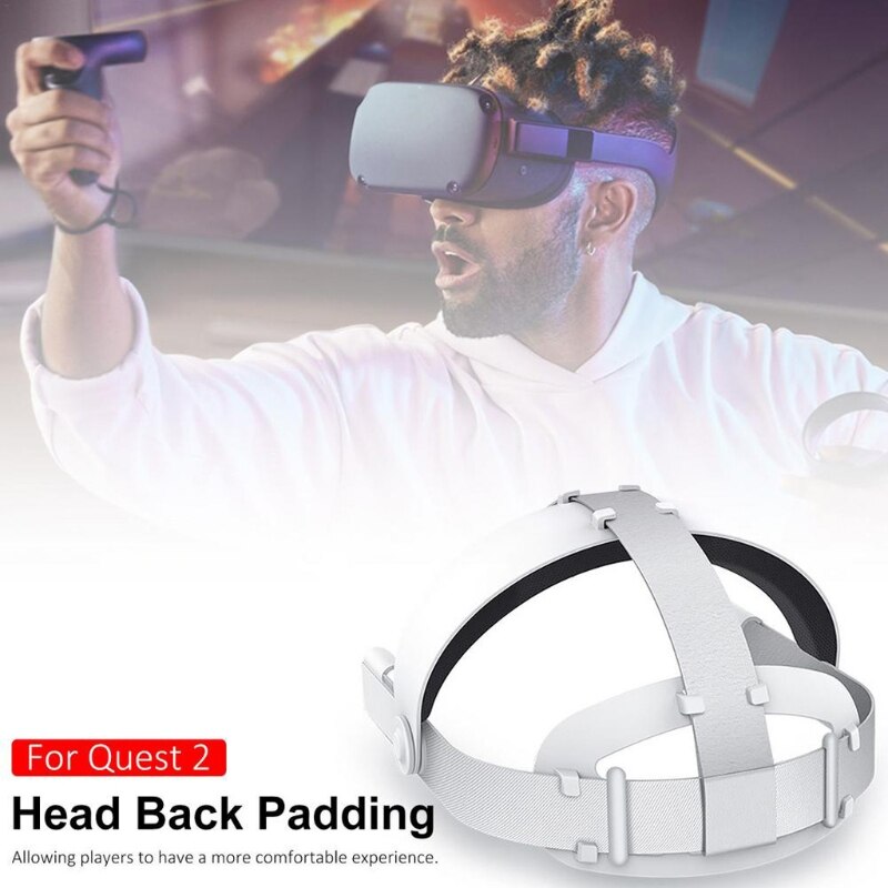 Verstellbares kopfband für vr-headset, kopfpolster, kompatibel mit quest 2 vr , rutschfestes kopfband