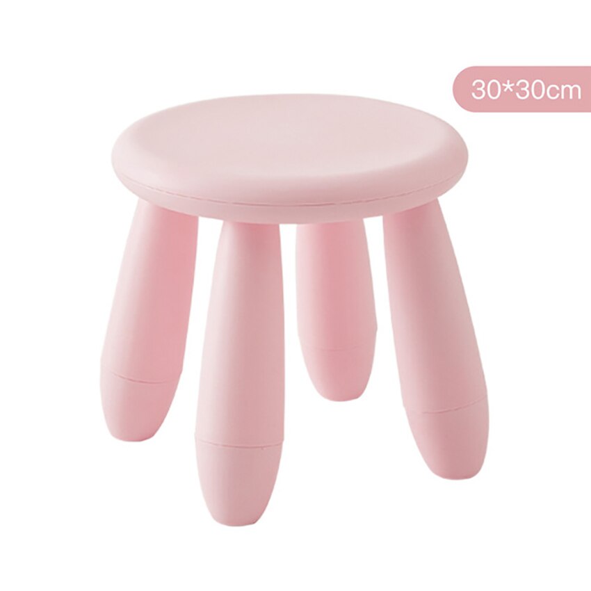Runde freundlicher Hocker Kindergarten Baby Lernen Hocker Verdicken Kunststoff Spiel Sitz Abnehmbare, zuletzt 100kg, für freundlicher Erwachsene: hell Rosa