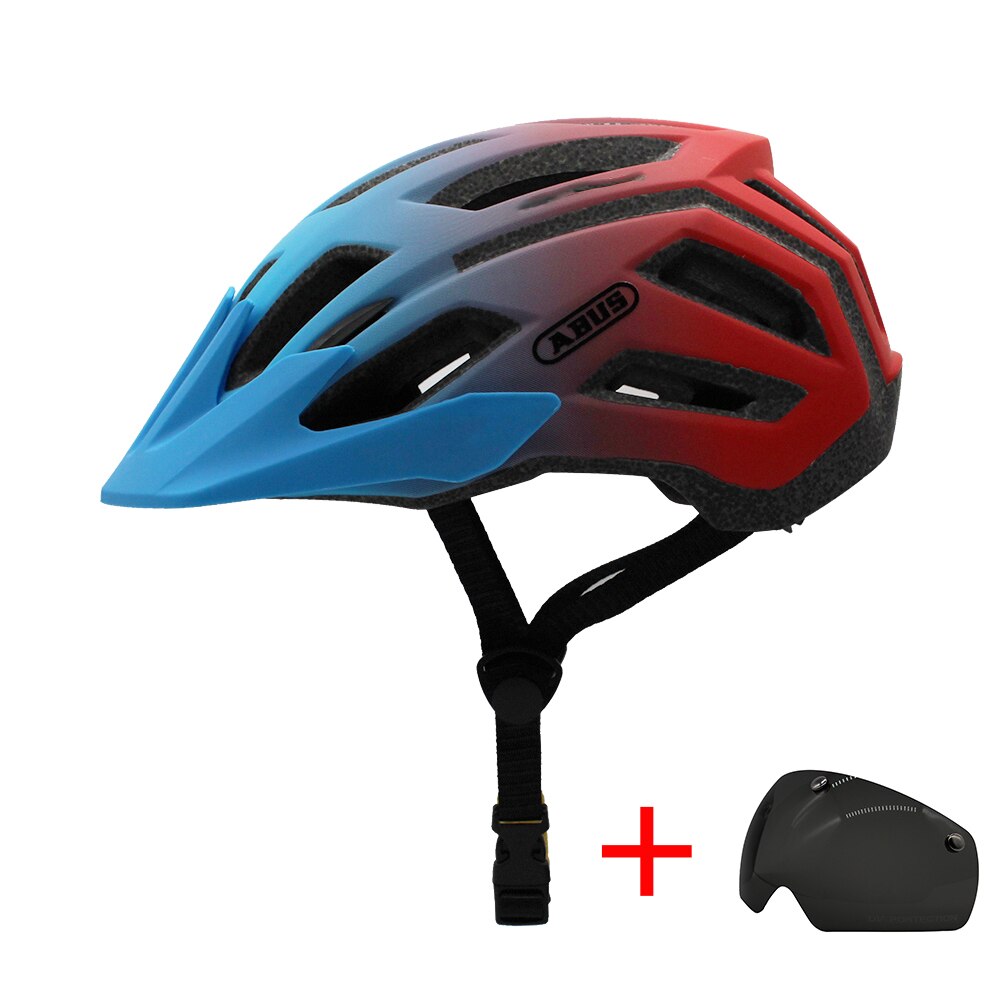 Bicycle Helmet Men EPS Integrally-molded Breathable Cycling Helmet Women Goggles Lens Aero MTB Road Bike Safety Helmet