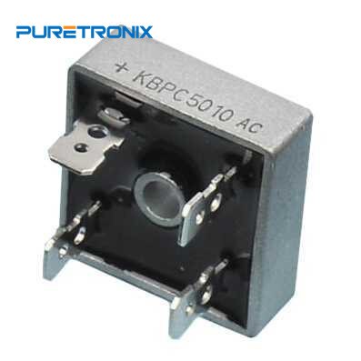 5 stk kbpc 5010 diode likeretterbro enkel 1kv 50a 4- stifts kasse kbpc