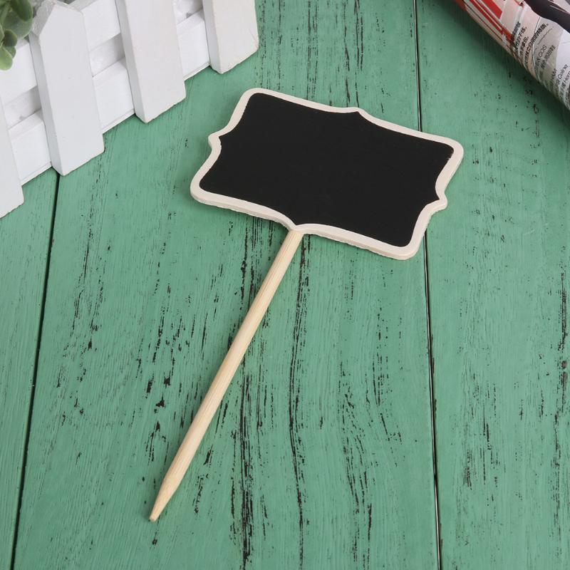 Retangle Mini tableau noir support tableau Wordpad Message Board pince bâton support mariage décoration 20 pièces/ensemble 17X5X0.3 cm