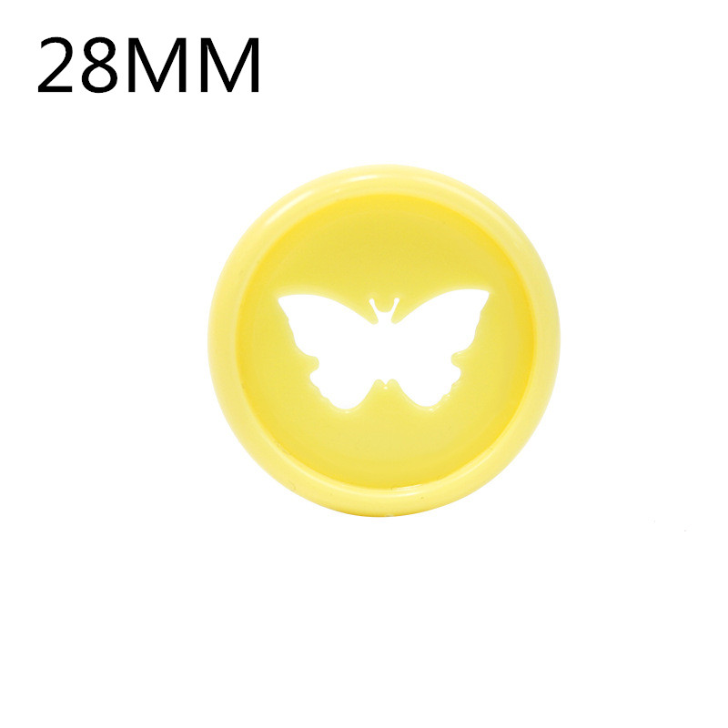 Hebilla de encuadernación de hojas sueltas de plástico con agujero de mariposa, 26MM, agujero De Seta, hebilla de disco plegable, anillo de encuadernación, 100 Uds.: light yellow