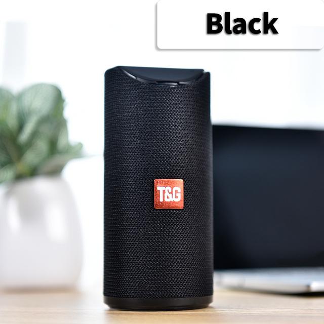 TG-113 Bluetooth Speakers Portable True Wireless Sound Box Waterproof Loudspeaker Mini Column Music Bass Outdoor Speaker: black