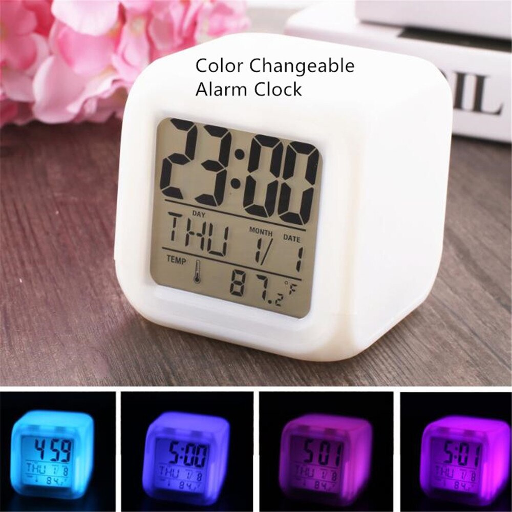 Multifunction LED Mirror wall clock watch clocks Digital Alarm Clock Night Light Mirrored Electronic Snooze Analog Table Clock