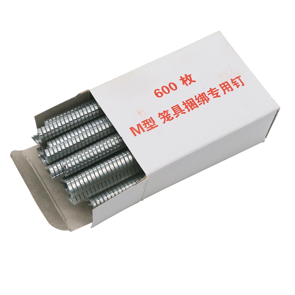 Farm Animal Wire Cages Hog Ring Plier And M Clips Staples Chicken Mesh Cage Wire Fencing Caged Clamp Poultry Installation Pliers: 600PCS