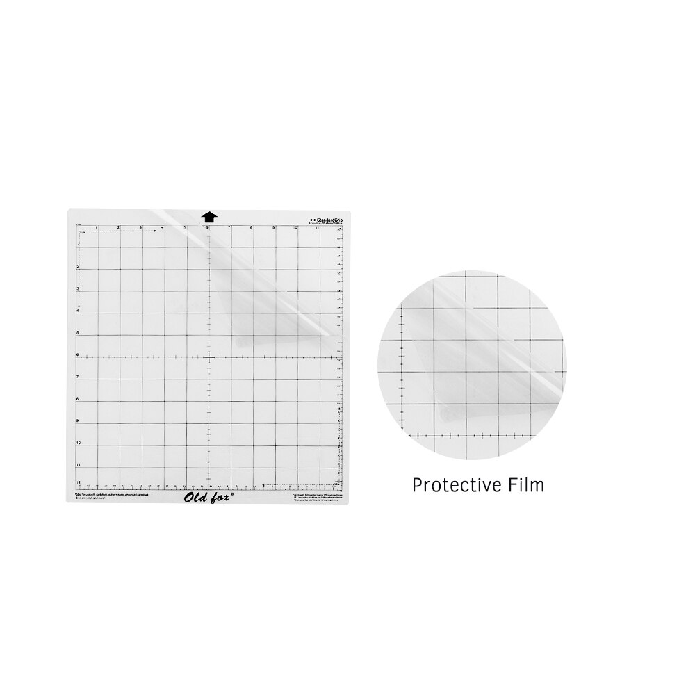 2pcs Replacement Cutting Mat Transparent Adhesive Mat with Measuring Grid 12 * 12 Inch for Silhouette Cameo Plotter Machine