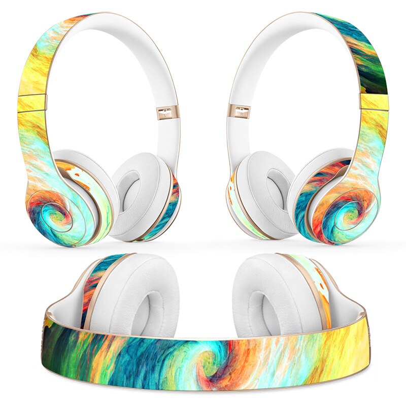 colorful Headphone Sticker for Beats Solo 2 solo 3 Wireless Headphone skin sticker for solo2 solo3 vinyl sticker: TN-Solo2-0063