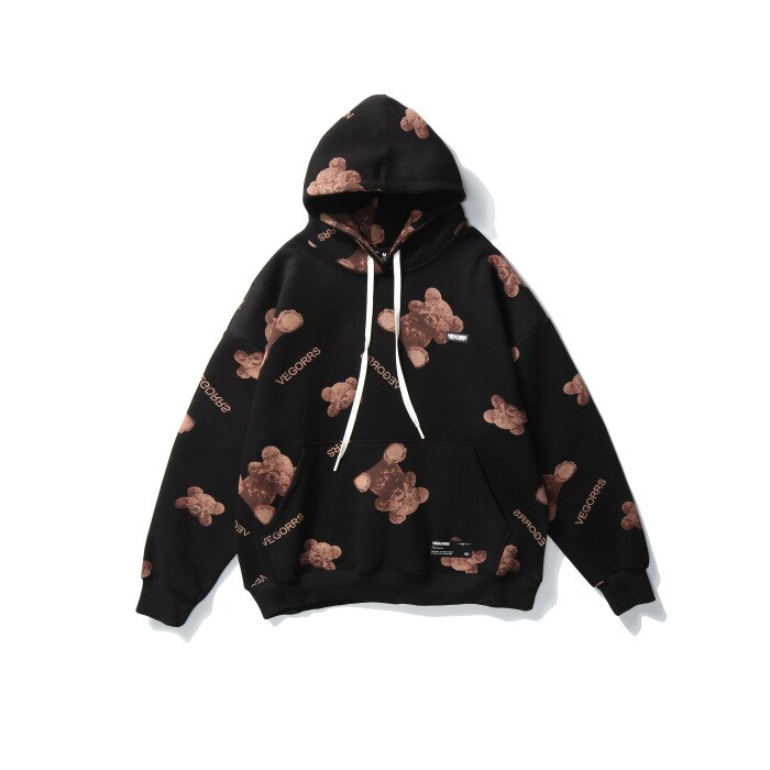 VEGORRS Neue Bär Manyinka zur Seite fahren Männer Und Frauen Hüfte hüpfen Paar verlieren Skateboard Hoodie