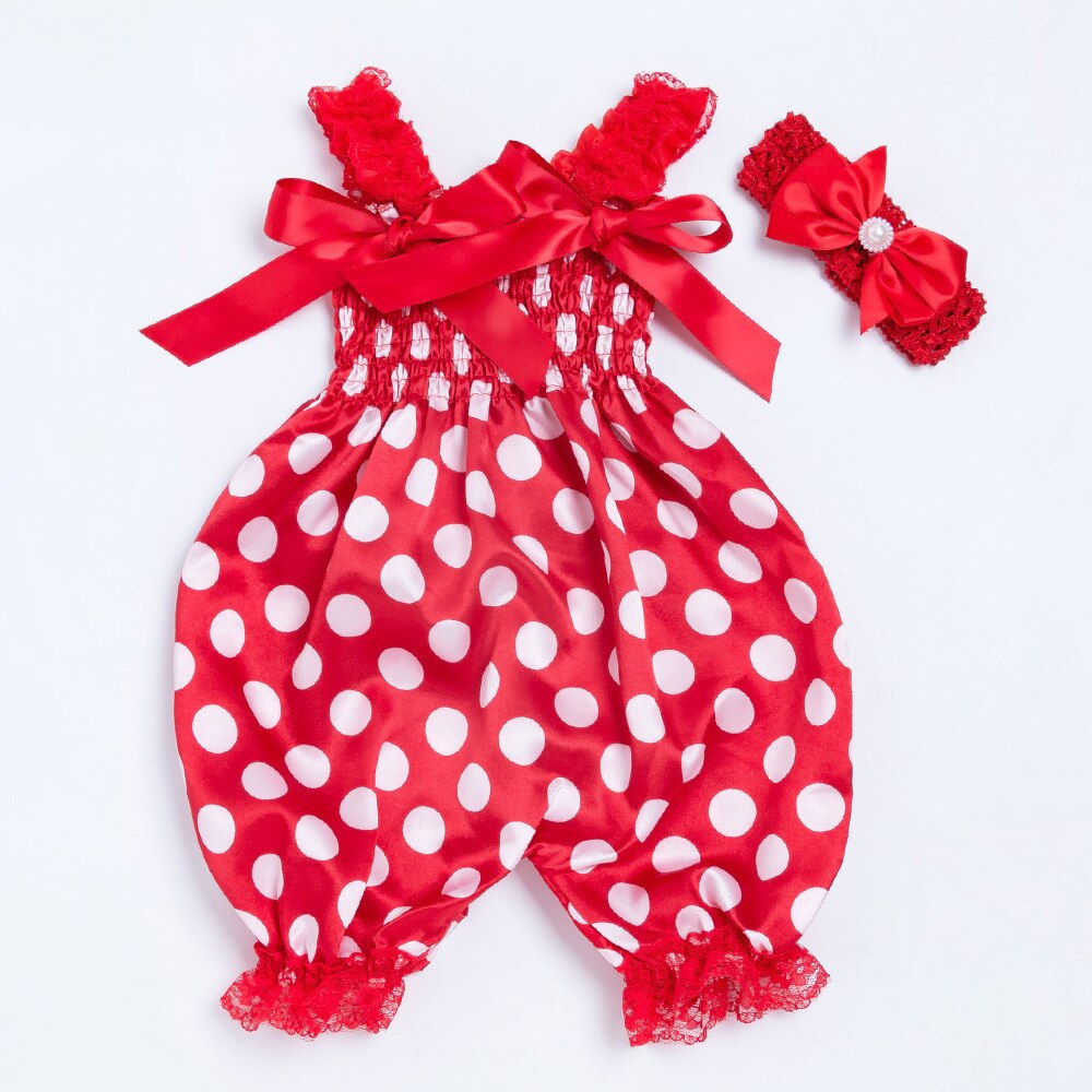 Mono con diadema para niños, sin mangas con estampado de puntos pelele/Flores/leopardo para niñas, con correa elástica para el hombro + tocado