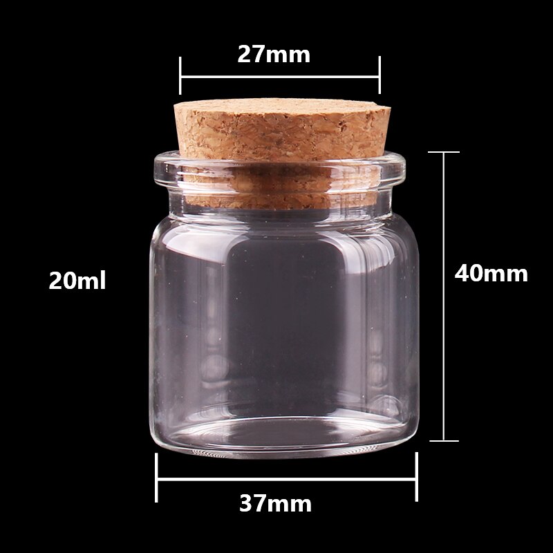 24Pcs 20Ml 50Ml 65Ml 90Ml Kleine Glazen Flessen Me... – Grandado