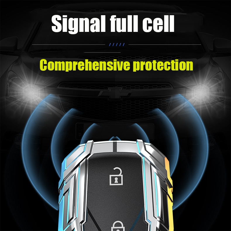ZOBIG Key Fob Cover Case Remote Holder Skin Protector Jacket for Chevrolet Chevy Malibu Camaro Cruze Traverse