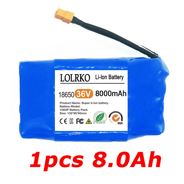 Nieuw geüpgraded 36V 12Ah 10s2p lithiumbatterijpak, geschikt voor elektrische zelfbalancerende scooters en luchtkussen eenwielers: GRIJS