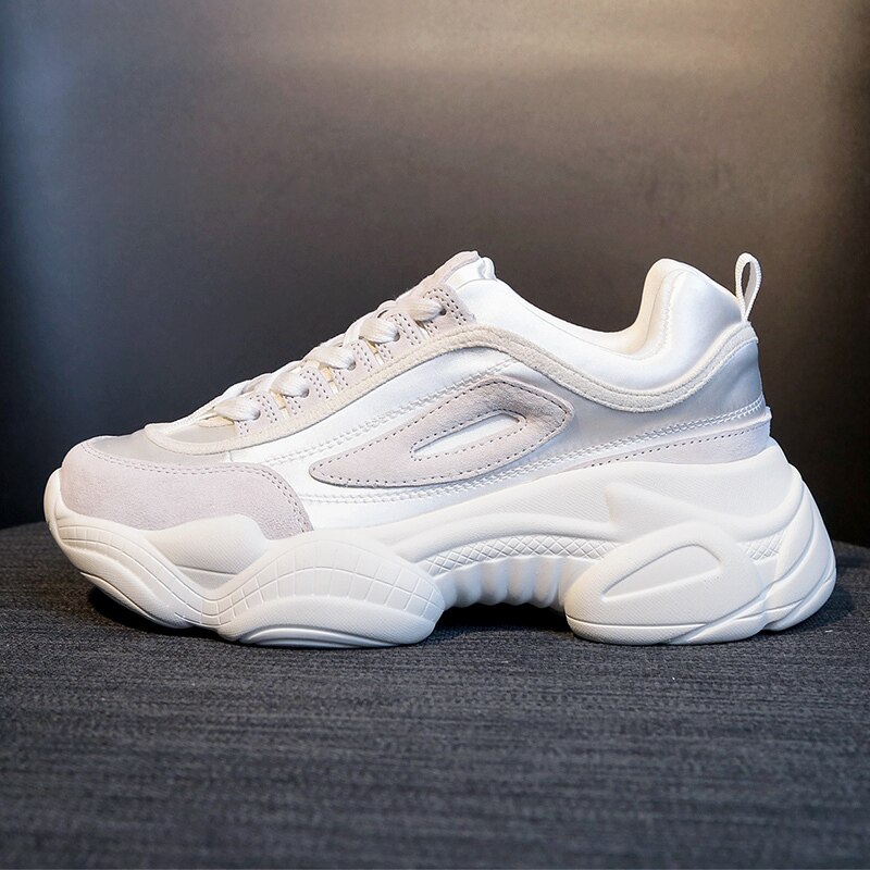 Zapatillas de mujer cesta mujer tenis plataforma femenina zapatos blancos zapatillas de mujer con cordones punta redonda zapatos de mujer primavera otoño